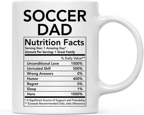 Miniatura 61 de Andaz Press Divertida taza de té de café de cerámica de 11 onzas, regalo de agradecimiento, datos nutricionales del ejército, paquete de 1, ideas