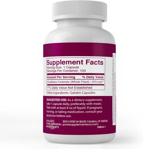 Miniatura 2 de PURE ORIGINAL INGREDIENTS Caralluma Fimbriata, (100 cápsulas) siempre puro, sin aditivos ni rellenos, verificado por laboratorio