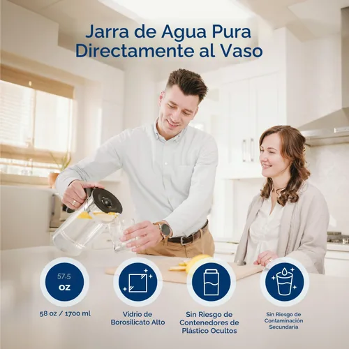Miniatura 5 de Bluevua RO100ROPOT-UV Sistema de Ósmosis Inversa Filtro de Agua de Encimera - Purificación de 6 Etapas con UV y Remineralización, Filtración RO