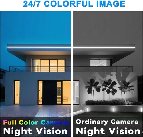 Miniatura 3 de Real HD Cámara IP POE de visión nocturna a todo color de 6MP para sistemas IP NVR, con luces blancas visibles, ángulo de visión de 105°, al aire