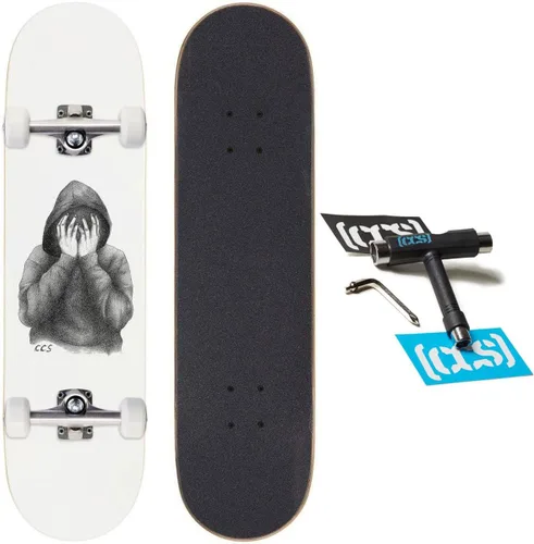 Miniatura 8 de [CCS] Smile On The Surface Skateboard Complete Maple Wood Professional Grade Fully Assembled with Skate Tool & Stickers Adults, Kids, Teens