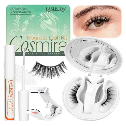 Miniatura 17 de Lashview Ellipse Extensiones de pestañas planas de 0.15 mm, rizo C de 0.43 pulgadas, negro visón, pestañas individuales, súper mate, extremadamente