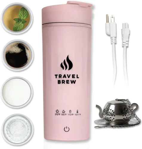 Hervidor de Viaje Portátil con Infusor de Té - Tetera Eléctrica Mini con 4 Configuraciones de Temperatura, con Apagado Automático y Protección