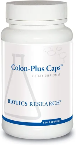 BIOTICS RESEARCH Colon Plus Caps - Cápsula de fibra, salud digestiva, soluble, fibra insoluble, laxante, alivia el estreñimiento, regularidad, salud