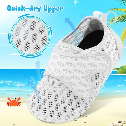 Miniatura 2 de XIHALOOK Zapatos acuáticos para niños y niñas, de secado rápido, para la playa, natación, piscina, zapatos descalzos, calcetines acuáticos