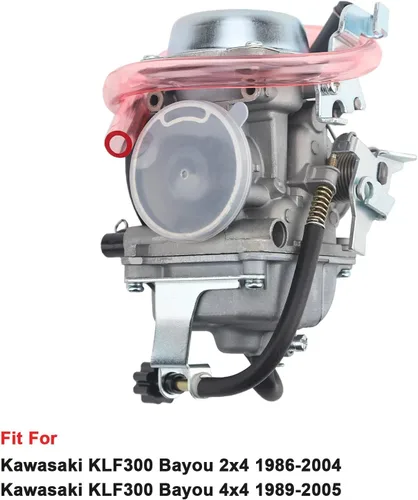 Miniatura 4 de Carburador KLF300 compatible con Kawasaki KLF300 Bayou 2x4 1986-2004, KLF300 Bayou 4x4 1989-2005, filtro de aceite de filtro de aire y válvula