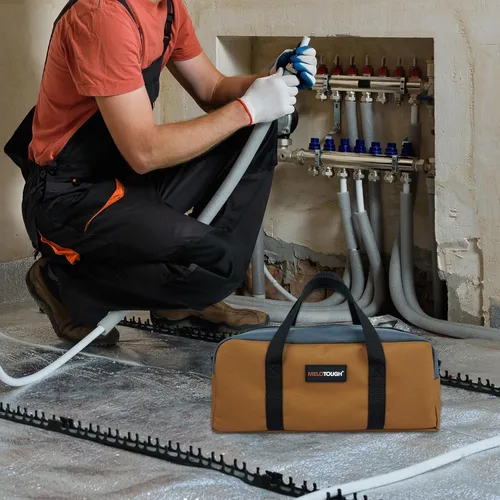 Miniatura 7 de MELOTOUGH Bolsa de Transporte de Herramientas Pequeña de Lona con Kit Combinado de Cremallera - Incluye 2 Bolsas Organizadoras de Herramientas
