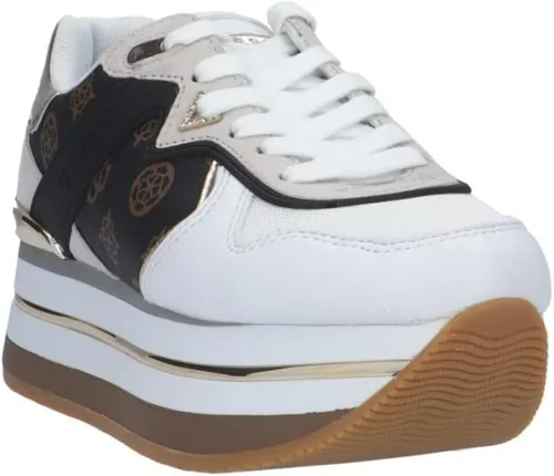 Miniatura 2 de Guess Scarpe Donna Zeppa Harinna Pala BlancoMarrón 4G Logo D23GU28 FL7HARFAL12, Multicolor