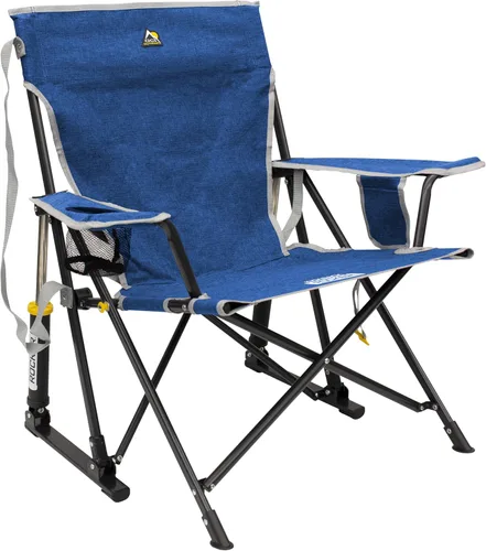 Miniatura 10 de GCI Outdoor Kickback - Mecedora de camping plegable portátil Mecedora plegable con reposabrazos duraderos, portavasos y asiento relajado más bajo