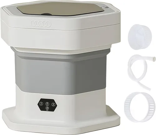 Lavadora portátil, lavadora y secadora portátil, pequeña lavandería plegable para viajes, mini lavadora plegable de gran capacidad para