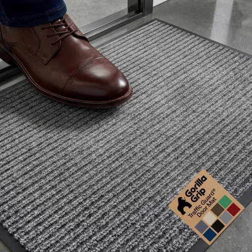 Miniatura 47 de GORILLA GRIP Tapete impermeable para puerta de protección de tráfico, tapetes de entrada resistentes, respaldo fuerte, alfombras comerciales