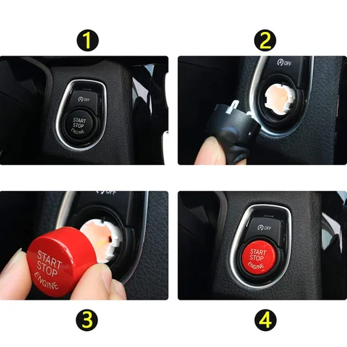 Miniatura 5 de x xotic tech Interruptor de botón de arranque del motor compatible con BMW 1 2 3 4 5 6 7 Series F20 F23 F30 F32 F10 F12 X1 X3 X4 X5 X6 con botón