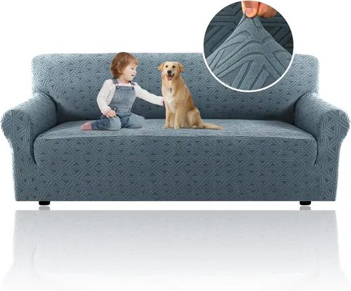 Miniatura 39 de H.Versailtex 2025 Fundas de sofá Jacquard para sofá de 3 cojines, 1 pieza de fundas elásticas para sofá, protector de muebles antideslizante, suave