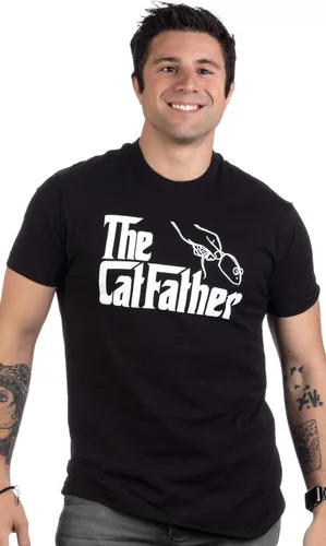 Miniatura 3 de The Catfather Divertida y linda camiseta de humor con diseño de gato, papá, dueño, mascota, gatito, gatito