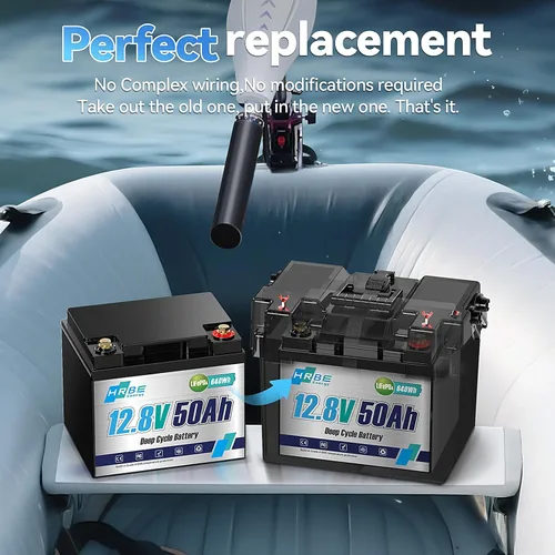 Miniatura 6 de Batería LiFePO4 recargable de 12 V 50 Ah, batería de litio fosfato de hierro y litio de más de 3000 ciclos, perfecta para RV, sistema solar, motor