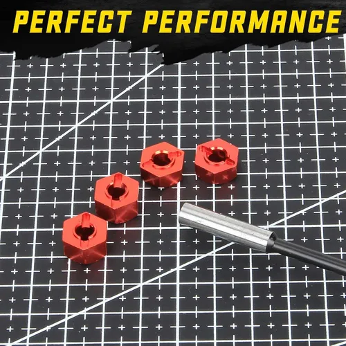 Miniatura 6 de RCAWD Ruedas hexagonales de 0.472 in con pasadores de tornillo, 4 piezas para adaptador de cubos de rueda hexagonal 1/10 Slash 2WD 58024, 58034