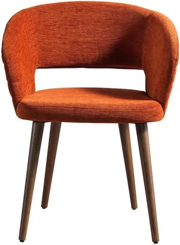 Miniatura 4 de Ottomanson Juego de 2 sillas de comedor, color naranja Palermos Palermos Naranja Con Patas De Madera