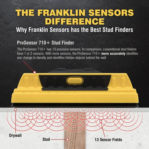 Miniatura 3 de ProSensor 710 + Stud Finder profesional con nivel de burbuja integrado y regla Amarillo