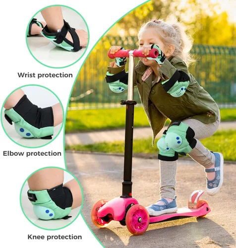 Miniatura 2 de BOSONER Rodilleras/Coderas/Muñequeras para Niños/Jóvenes de 3-15 Años, Conjunto de Equipo Protector Infantil para Patines, Ciclismo, Bicicleta BMX