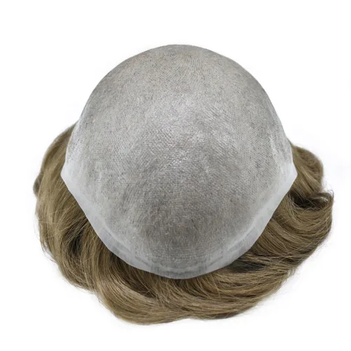 Miniatura 4 de Toupee - Sistemas de cabello humano para hombre, 0.002 in, piel ultrafina para hombre, tupé en V, polivinílico de poliuretano natural, piezas