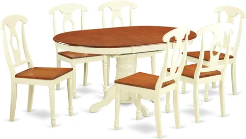 Miniatura 9 de East West Furniture KENL5-BLK-LC - Juego de mesa y sillas de cocina de 5 piezas, incluye una mesa de comedor ovalada con hoja de mariposa y 4 sillas