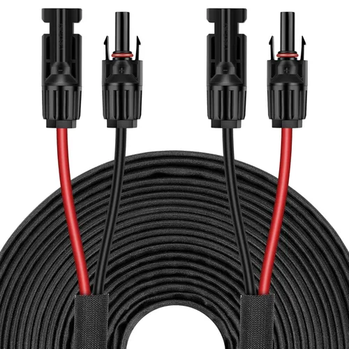 Miniatura 13 de Cable de extensión de panel solar de 30 pies 10 AWG con conectores hembra y macho, cable de extensión solar para paneles solares, controladores