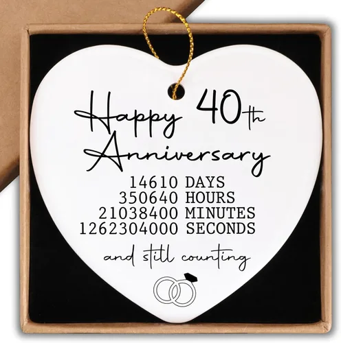 Miniatura 6 de Adorno de 50 aniversario de boda, regalos para pareja, 50 aniversario, regalos de boda para padres, adorno de recuerdo, placa de corazón, feliz