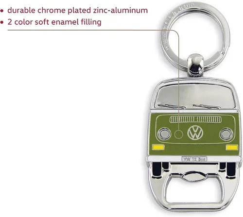 Miniatura 2 de BRISA VW Collection - Llavero Volkswagen con abrebotellas, diseño de autobús T1, T2 (autobús T2/verde)