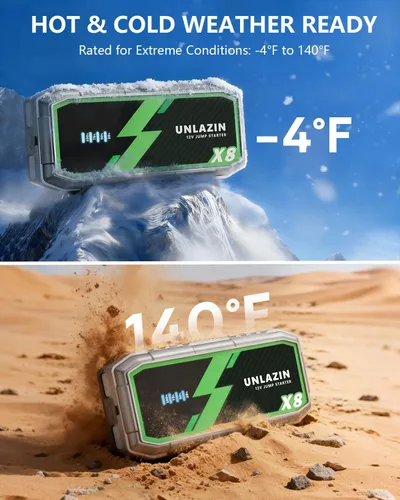 Miniatura 4 de X8 Arrancador de Salto 8000A Arrancador de Batería Portátil con Arranque Forzado, Caja de Arranque de Coche de 12V y Amplificador de Batería