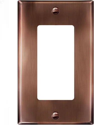 ENERLITES Placa decorativa de pared metálica para interruptor o tomacorriente, cubierta de tomacorriente de acero inoxidable, resistente a la Cobre