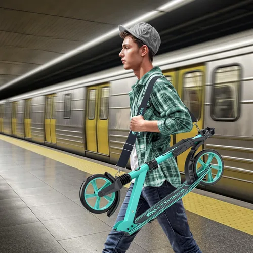 Miniatura 3 de Patinete Cruiser para exteriores a partir de 6 años, para niños, adolescentes y adultos, carga máxima de 250 libras, plegable, ruedas de 8 pulgadas