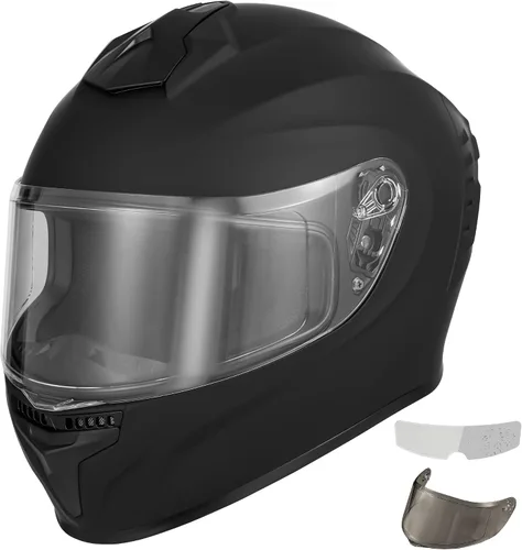 Miniatura 11 de Favoto - Casco de cara completa para motocicleta aprobado por DOT, Cascos para motos, moto de nieve y bicicleta todoterreno para adultos, hombres