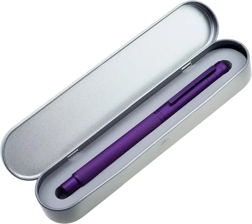 Miniatura 40 de Hongdian Bolígrafo Rollerball Bosque Azul Oscuro con Repuesto de Tinta Negra Schmidt, Diseño Clásico con Estuche de Metal para Firma de Negocios