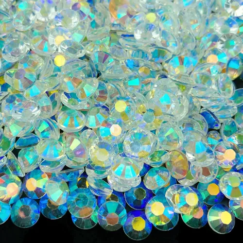 Miniatura 11 de Diamantes de imitación de resina con parte trasera plana, 10000 diamantes de imitación redondos de resina AB de 0.118 pulgadas para ropa, botellas