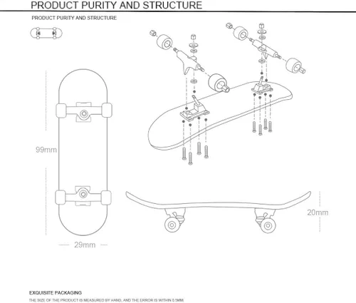 Miniatura 8 de Lently Diapasones de madera, mini diapasones, 99mmL* 29mmW (Big Mouth Cute Dragon) (llama roja)