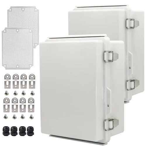 Miniatura 28 de Caja Eléctrica Impermeable para Exteriores Caja de Conexiones Resistente a la Intemperie IP67 Carcasa de Plástico ABS Caja de Proyecto