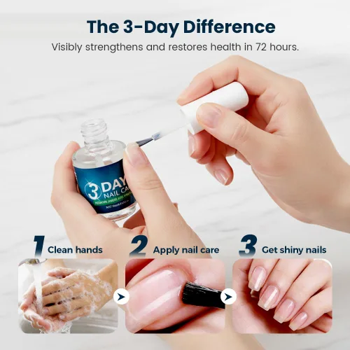 Miniatura 4 de Aceite de cuidado de uñas de 3 días con queratina, fortalecedor de uñas de queratina, hidratante para fortalecimiento seco y rápido, uñas frágiles