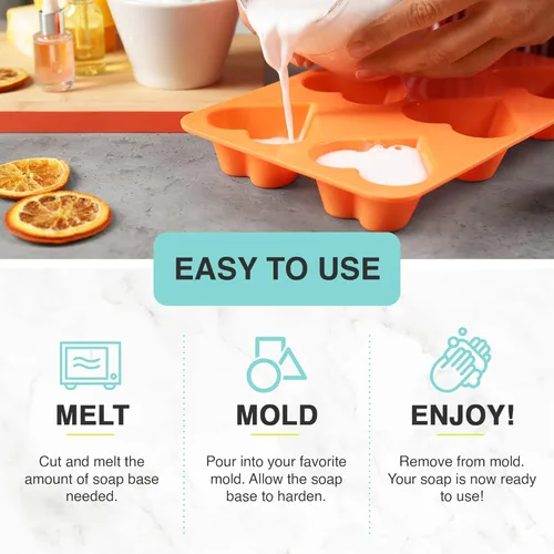 Miniatura 4 de Saponify - Base de jabón para derretir y verter aloe de 4 libras, base de jabón puro de aloe vera que mejora la piel, base de jabón de glicerina