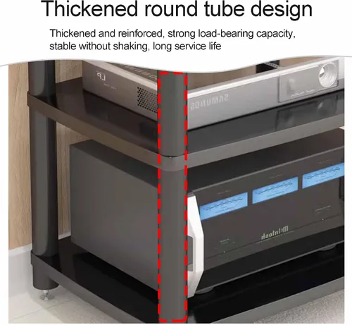 Miniatura 5 de Soporte para medios de audio y video, soporte de TV para juegos y estante estéreo, torre de audio, soporte para reproductor de grabaciones, pequeño