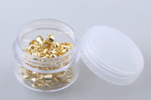 Miniatura 7 de 1 caja de 30 piezas de clip de clip de pellizco relleno de oro real para bricolaje fabricación de joyas (mezcla de 3 colores)