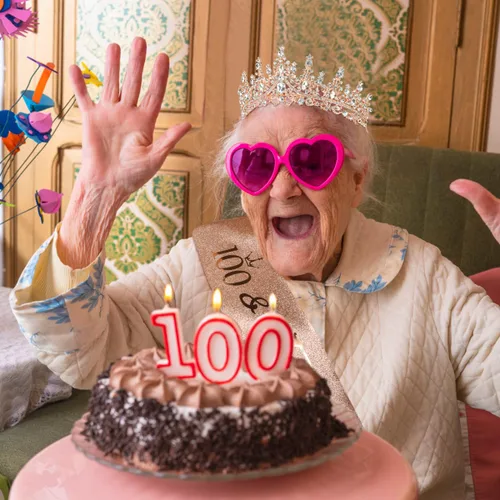 Miniatura 4 de TOBATOBA Decoraciones de cumpleaños número 100: banda y tiara de oro rosa para mujer, fabulosos suministros de fiesta