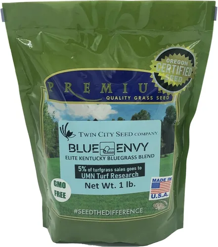 Twin City Seed Co. Blue Envy, Kentucky Bluegrass Blend, bolsa de 1 libra