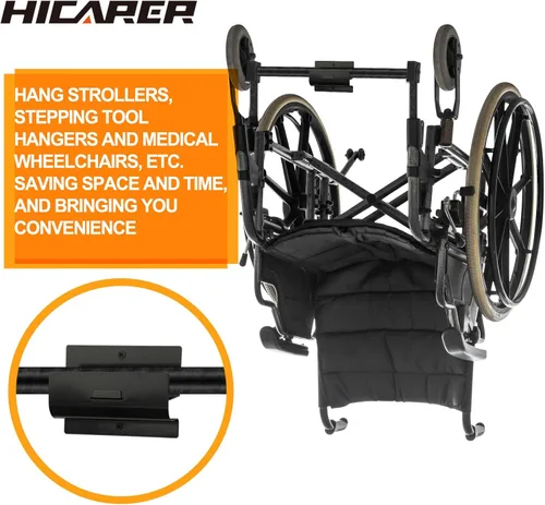 Miniatura 4 de Hicarer 3 ganchos de escalera para pared de garaje, gancho de escalera resistente, herramienta para colgar en la carretilla para muebles de patio