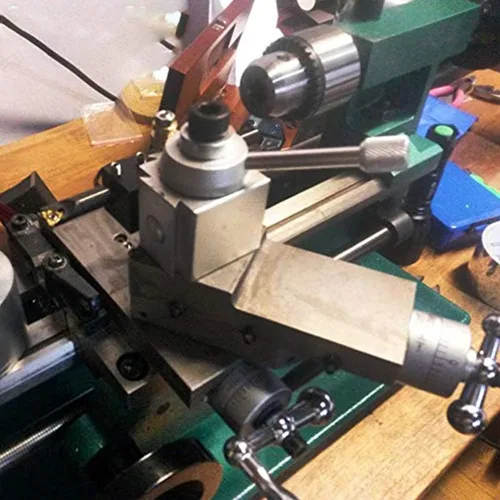 Miniatura 6 de Soporte de torno de cambio rápido, poste de herramienta de acero mini torno y soportes multifid portaherramientas