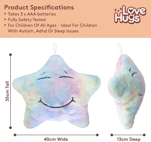 Miniatura 3 de LoveHugs - Juguetes musicales de estrella con luz para recién nacidos con autismo - Juguetes sensoriales Twinkle Twinkle Little Star para niños