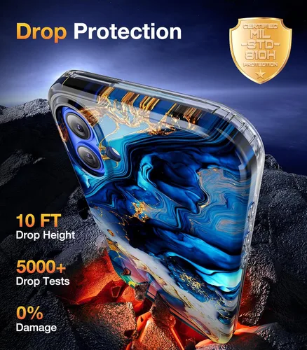 Miniatura 554 de Diaclara Funda diseñada para iPhone 16, mejorada [protección completa de la cámara], carcasa resistente de cuerpo completo con protector de pantalla