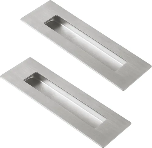Miniatura 23 de HOMOTEK Paquete de 4 tiradores de puerta corrediza empotrados de 5.91 pulgadas para puertas corredizas de granero, cajón de gabinete, tamaño pequeño