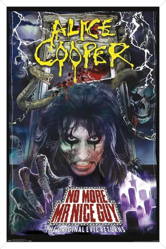 Miniatura 11 de Trends International Alice Cooper - Póster de pared No More Mr. Nice Guy, 14.725 x 22.375 pulgadas, versión enmarcada de madera de granero