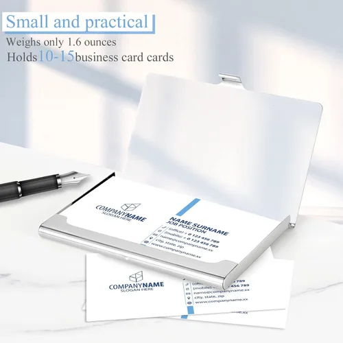 Miniatura 3 de Portafolios de Tarjetas de Visita, Impresión en Color para Hombres y Mujeres, Portafolios de Tarjetas de Negocios Ultradelgados de Metal, Árbol