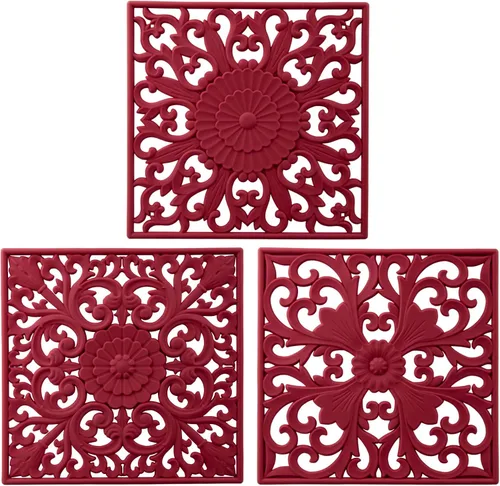 Miniatura 8 de Salvamanteles para ollas y sartenes calientes, almohadillas calientes de silicona para cocina, soporte de olla de silicona flexible para mesa